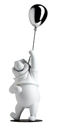 Winnie the Pooh Matte White & Chromed Silver by Leblon Delienne - Limited Edition Sculpture sized 5x20 inches. Available from Whitewall Galleries